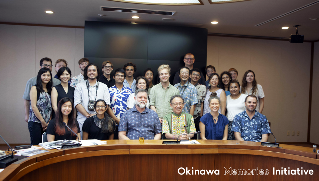 The OMI team meeting the governer of Okinawa